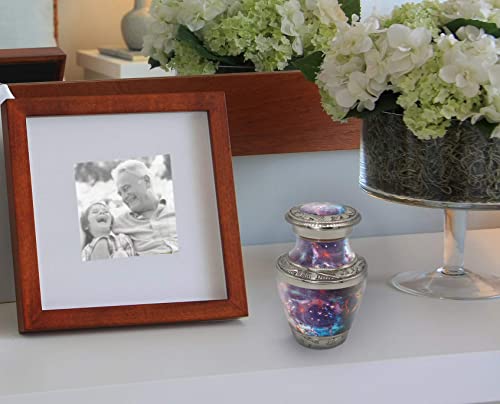 Cosmic Galaxy Keepsake Urns for Human Ashes with Velvet Gift Box for Cremation Keepsakes for Ashes - Small Cremation Urn and Small Keepsake Urn Set of 4 - color: Galaxy