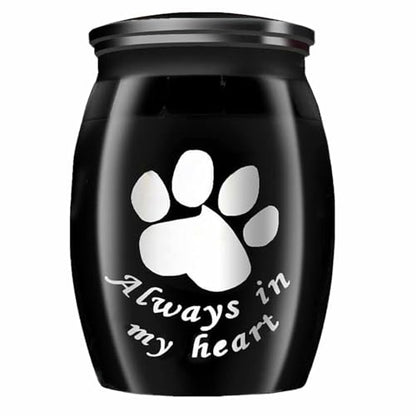 Small Keepsake Urns for Pet Ashes, 1.58 Inch Mini Cremation Urns for Ash with Paw Pattern,Stainless Steel Decorative Memorial Mini Funeral Urn for Ashes (Paw-1 Pack)