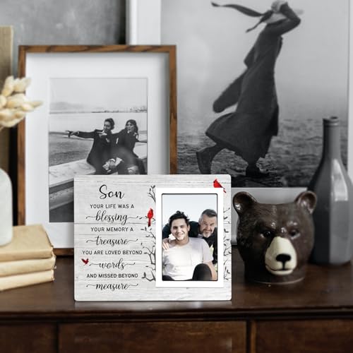 SteadStyle Memorial Gifts for Loss of Son, Memorial Picture Frames 10x8 In - style: Son