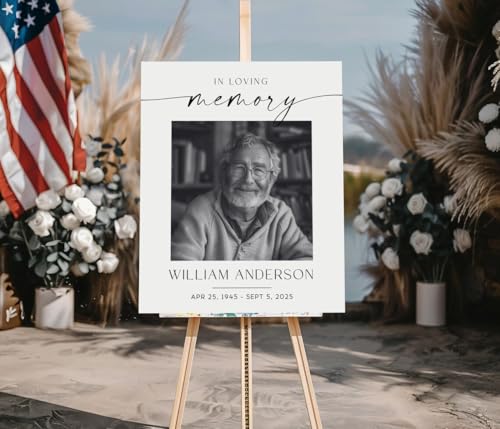 Funeral Welcome Sign, Celebration of Life Signs, Sign For Memorial #5 - color: Version #4