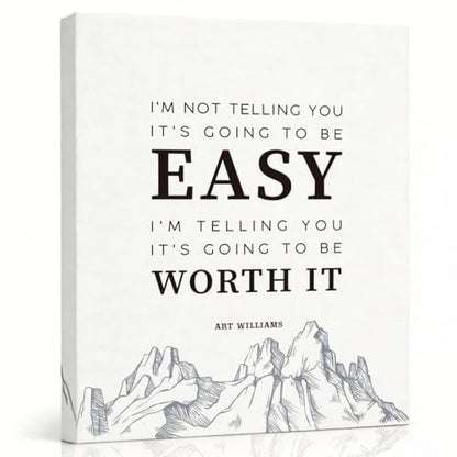 RTVJTERQ Inspirational Quote Canvas Wall Art, It's Going to Be Worth It Motivational Print, Thoughtful Encouragement Gift for Friends, Sketch Mountain Design, Gallery Wrapped 8x10 Inches - color: Quote 17