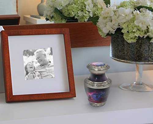 Cosmic Galaxy Nebula Keepsake Urns for Human Ashes with Velvet Gift Box for Cremation Keepsakes for Ashes - Small Cremation Urn and Small Keepsake Urn Set of 4 - color: Interstellar Nebula