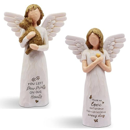 BORLESTA Memorial Gifts Angel - Sympathy Gifts for Loss of Loved One, Dog Memorial Gifts for Loss of Dog, Dog Passing Away Gifts - Dog Angel Figurines