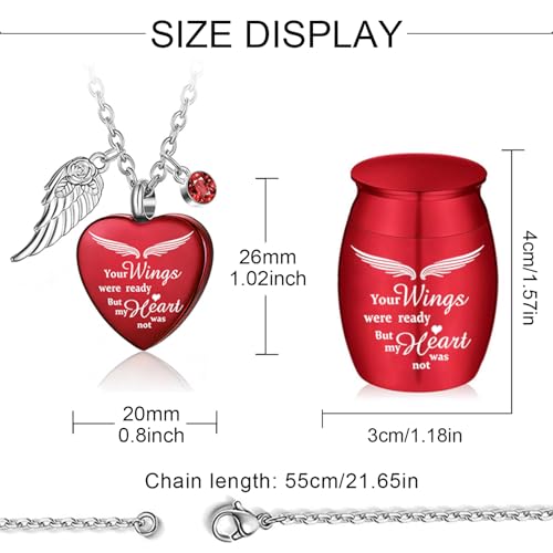Cremation Heart Urn Necklace for Ashes ，Small Cremation Urns for Human/Pet Keepsake Sharing Urns Memorial Ashes Holder -Set of 6 (6Pcs-Silver) - color: 6pcs-silver