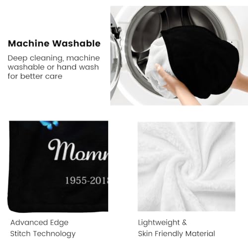 Personalized Memorial Blanket for Loss of Loved Dad Mom Husband Wife - color: Memorial Blanket 02
