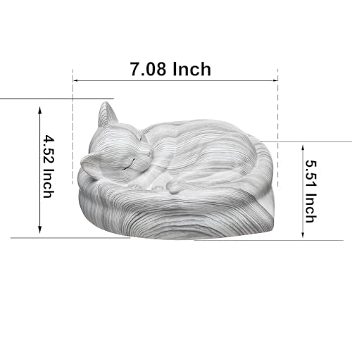 Cat Urn Small Pet Urn for Cat Ashes - Stylish Cat Urns for Ashes, Premium Quality Pet Urns for Cats(White) - color: White