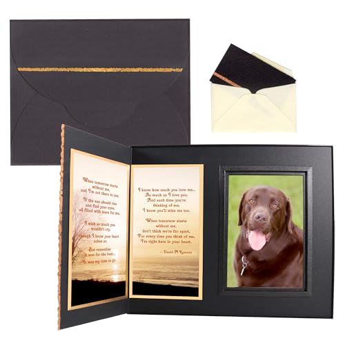 When Tomorrow Starts Without Me Pet Memorial Gifts for Dogs, Handcrafted Picture Frame Keepsake, Gift-Boxed with Message Card, Black with Foil Accents - color: Black, size: When Tomorrow Starts Without Me