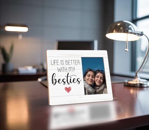 Bestie Picture Frame,Friendship Gifts for Women Girls,Life is Better with My Besties Photo Frame 4 x 6 Inch Photo - color: Bestie