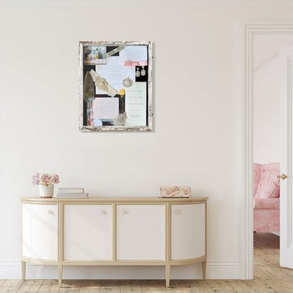 Large Shadow Box Frame 16x20 Display Case, White Wedding Bouquet Memory Box - color: Rustic White, size: 16"x20" (40.6x50.8 cm)