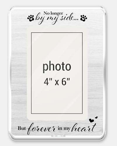 Pet Memorial Picture Frame Gifts for Dogs Cats | Loss of Dog Sympathy Gifts, Bereavement Remembrance Gift Picture Frame for 4 x 6 Inch Photo - color: No
