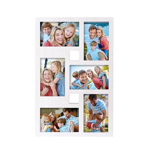 4x6 Collage Picture Frame Family Photos Display - 6 Openings White - color: White, size: 6 Opening