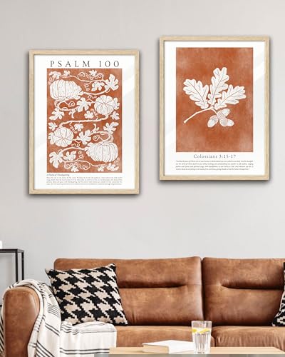 EcoHest 16x20 in Colossians Scripture Fall Botanical Christian Wall Art - color: Framed Faith, size: 20"L x 16"W
