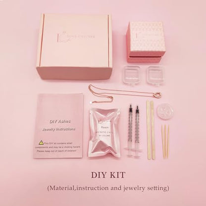 Love Catcher DIY Oval Cremation Ashes Ring Kit, Memorial Jewelry - color: Gold