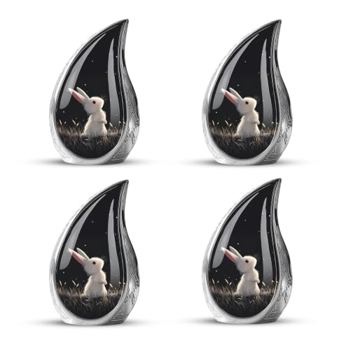 Starry Night Bunny - Keepsake Urns for Ashes - Adult Male & Female - 3 Inch - Pack of 4 - Decorative Urns - Small Urns for Ashes - Cremation Urns - size: Keepsake-4