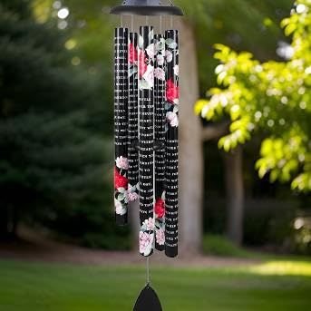 Carson 55" 'Never Far Apart' Cardinal Wind Chime - Bereavement Chimes - Cardinal Windchime for Outdoor Decor - Garden Patio Porch