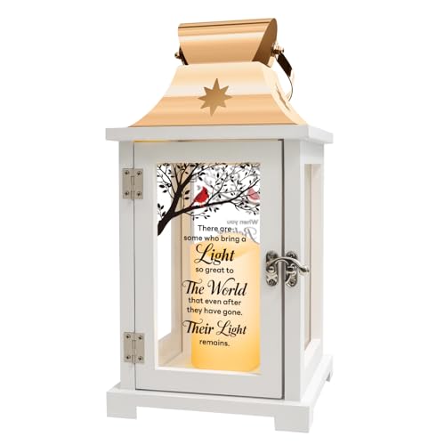Memorial Lantern - Thoughtful Bereavement Gift for Loss of Loved One, Sympathy and Remembrance for Mother Father - Funeral Gift - There're Some Who Bring a Light - color: There are Some Who Bring a Light