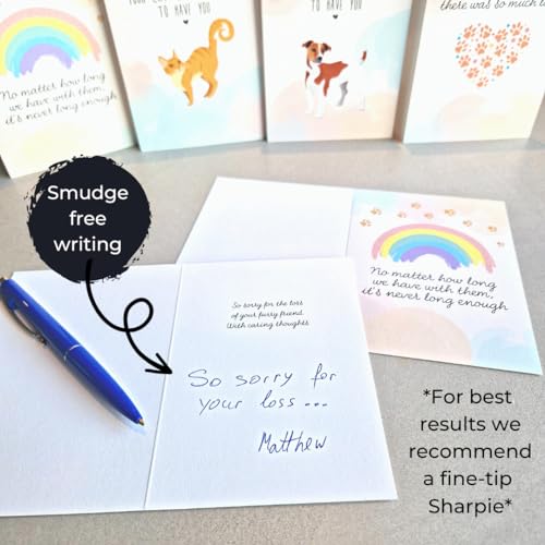 Hat Acrobat 16 Pet Sympathy Cards for Dogs, Cats with Envelopes - Pet Sympathy Card, Loss of Dog Sympathy Card Set - Thoughtful Sympathy Card for Loss of Pet Dog or Cat Sympathy Card (Heartwarming) - color: Heartwarming