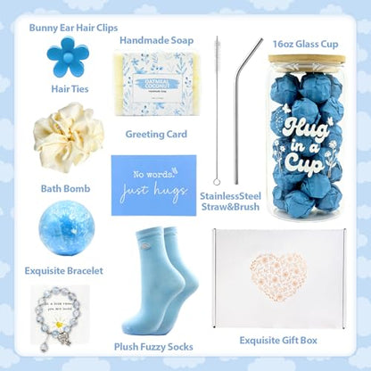 Sympathy Gift Baskets Sympathy Gifts for Loss of Loved One Mother Father Husband Mom Dad, Memorial Condolences Grief Bereavement Gift Ideas for Loss, Miscarriage Gifts for Mothers Women Care Package - style: Sending Hug