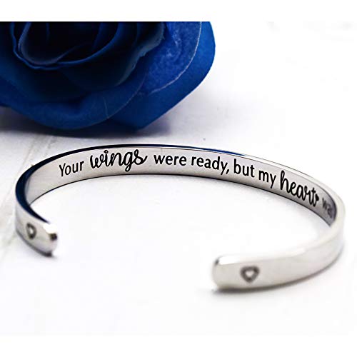 LParkin Memorial Bracelets Your Wings were Ready But My Heart was Not Pet Dog Cat Remembrance Gifts Memorial Gifts for Loss of Mother Commemorative Jewelry