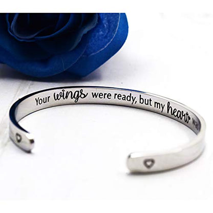 LParkin Memorial Bracelets Your Wings were Ready But My Heart was Not Pet Dog Cat Remembrance Gifts Memorial Gifts for Loss of Mother Commemorative Jewelry