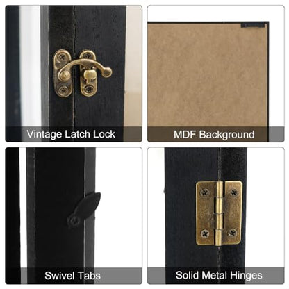 16x20x6 Extra Deep Shadow Box Large with 3 Removable Panels,Black - color: Black, size: 16x20x6