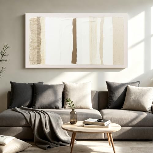 Abstract Wall Art Decor Modern Canvas Art Wall Decor Brown And White Wall Art Decor Minimalist Wall Art Prints Neutral Canvas Wall Art for Living Room 20"X40" for Room Bedroom Office Decor - color: Brown, size: 40"L x 20"W