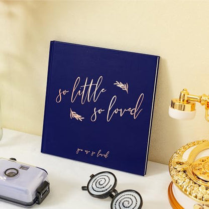 Calculs So Little So Loved Baby Shower Guest Book, Blue - color: Blue & Rose Gold
