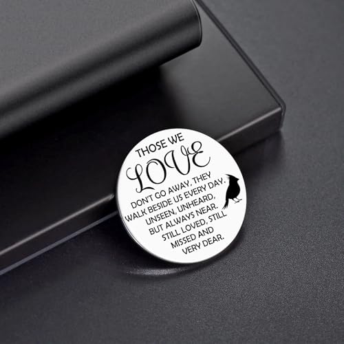 Heigebi Pocket Hug Token Keychain Memorial Gifts for Loss of Loved Sympathy Gifts Bereavement Coin Remembrance Pocket Token - color: Pattern 2