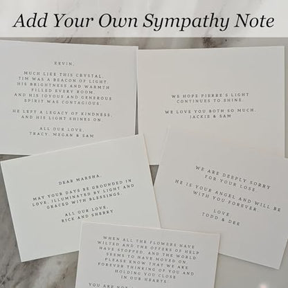 Tabletop Memorialight with Personalized Custom Card, Elegant Gift Wrapping | Memorial Gift for Loss of Loved One, Unique sympathy Gift for loss - size: Personalized Memorialight With Stand