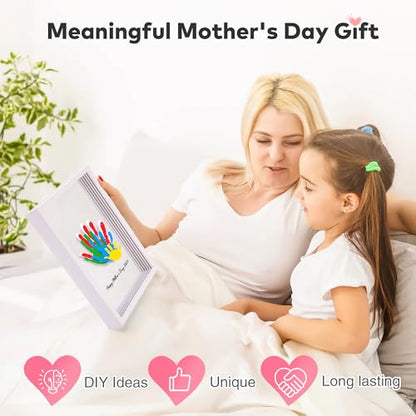 Family Handprint Kit for 5, Hand Print Keepsake Frame DIY Craft Gift - color: White, size: 5 Pages Acrylic Boards