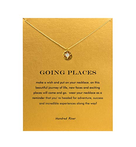 Baydurcan Friendship Anchor Butterfly Good Luck Elephant Necklace for Women - style: CompassII
