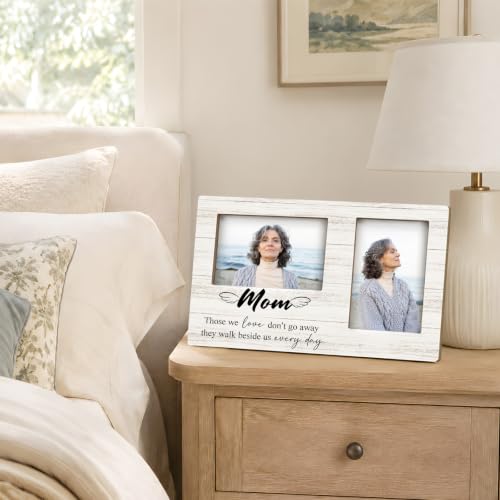 Mom Memorial Double Picture Frame 4x6, Mom Sympathy Two Photo Frame - color: color-8