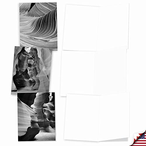 The Best Card Company - 10 Blank Note Cards with Envelopes (4 x 5.12 Inch) - Black & White Photos, Bulk Boxed Set - Free Forms M3310 - style: Free Forms