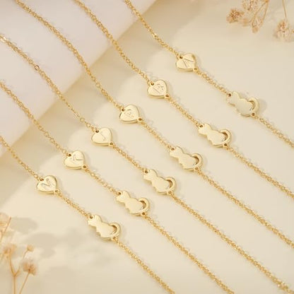 Dog Memorial Gifts for Loss of Dog Paw Initial Bracelet for Women with Heart Dogs Mom Gifts Adjustable Pet Paw Gold Bracelets for Women Memorial Gift for Pet Lover Birthday Jewelry - style: Cat-B