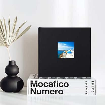1DOT2 Small Photo Album 4x6, Hold 60 Photos with Memo, Black - color: Black, size: 4x6