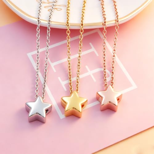 Little Star Cremation Urn Neckalce Small Charm Keepsake Ashes Holder Memorial Jewelry Urn Necklace for Ashes Cremation Jewelry - color: Customize