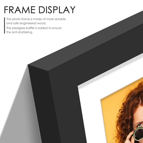 DUENPY 8x20 Collage Frame For 4 4x6 Photos Black - color: Black, size: 8x20（4x6 opening）