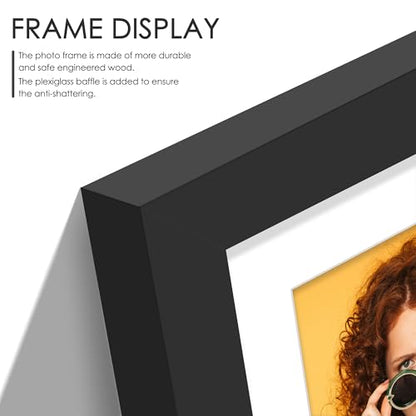 DUENPY 8x20 Collage Frame For 4 4x6 Photos Black - color: Black, size: 8x20（4x6 opening）
