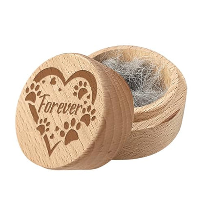 CREATCABIN Wooden Pet Fur Memorial Box Pet Keepsake Urn Animal Memorial Casket for Memorial Animal Retain Dogs Cats Hair Teeth Nails Ashes Fauna Funeral or Remembrance Home Decor 1.96x1.57 Inch Love - style: Love