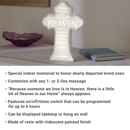 Let's Make Memories Personalized Loved Ones From Heaven Light-Up Cross - Sympathy - In Memory - style: Loved Ones From Heaven Cross