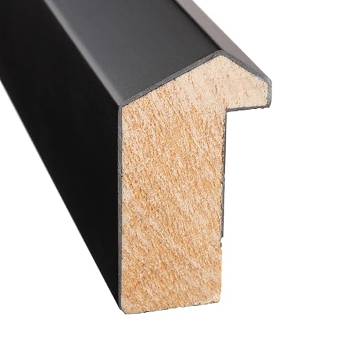 4x12 Shadow Box Black Beveled Display Frame | 1.5 Inches Deep | 1 Inch Wide Moulding | Includes Shatter Resistant Acrylic Plexiglas, Acid-Free Backing and Hanging Hardware - size: 4x12