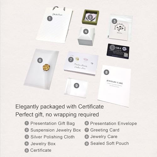 Heart Moissanite Ring for Women, Shooting Star Statement Gift | 925 Sterling Silver, Tarnish Resistant Finish, Premium Gift Box with Certificate