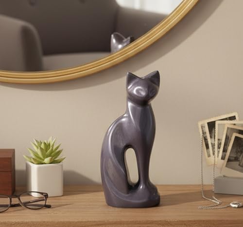 eSplanade- Cat kitten shape cremation urn | Memorial Funeral Burial full-size urn for ashes| Size - 9 inches.