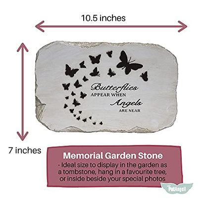 Memorial Stones for Loved Ones Outside - Memorial Garden Stones in Memory of Loved Ones Lost, Pet Memorial Stone, Garden Remembrance Stones - 10.5 x 7 x 0.5 inches, Waterproof Resin