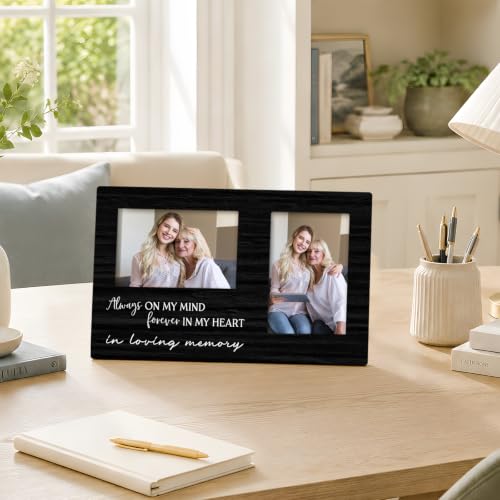 Memorial Double Picture Frame 4x6, In Loving Memory Two Photo Frame - color: color-9