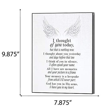 Dicksons I Thought of You Today Angel Wing White 10 x 8 MDF Decorative Wall Sign Plaque