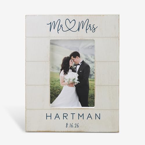 Personalization Universe Infinite Love 4x6 Vertical Shiplap Wedding Picture Frame - size: 4" x 6" Vertical
