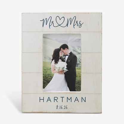 Personalization Universe Infinite Love 4x6 Vertical Shiplap Wedding Picture Frame - size: 4" x 6" Vertical
