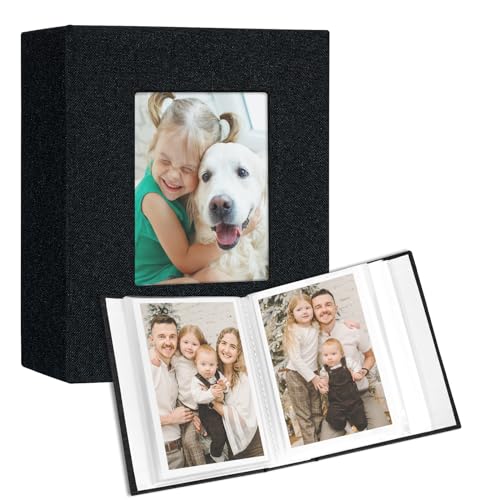 Vienrose 4x6 Small Photo Album, 2 Pack, 100 Photos, Black - color: Black, size: 4x6 50 Pockets