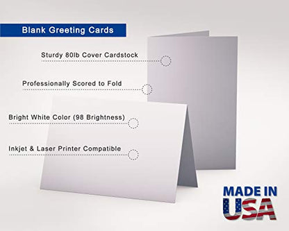 Bright White Greeting Cards & Envelopes Set 4.875" x 3.375" - 20 Each - size: 20 Cards & Envelopes